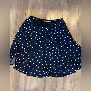 Flowy polka dot navy skirt